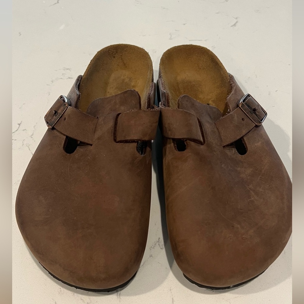 Brown Leather  - Boston Clog Birkenstock
